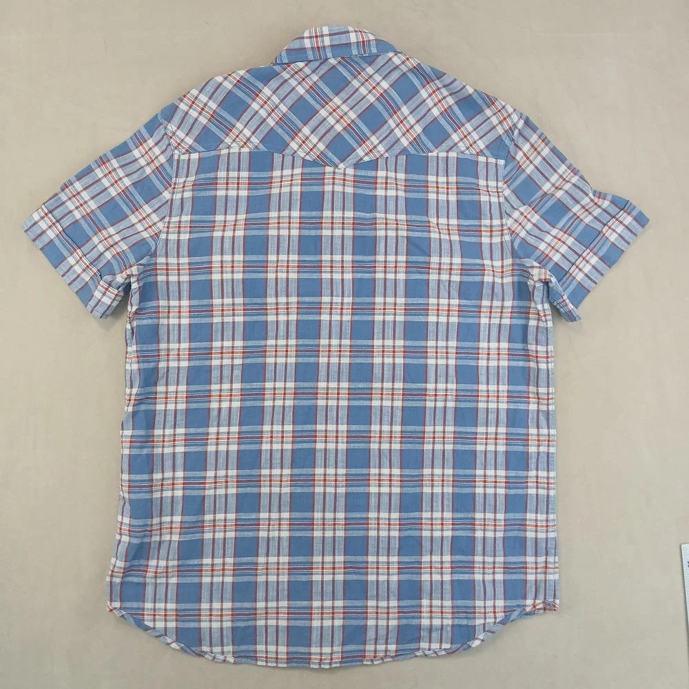 True Religion Large Mens Shirt Cowboy Western‎ Short Sleeve 22x28
